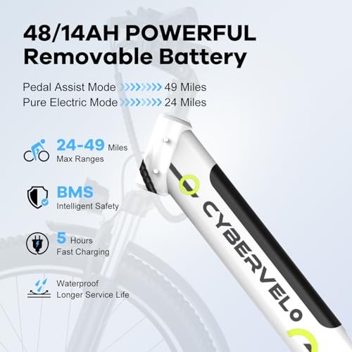 1000 Peak Electric Bike for Adults,up 80 Miles Removable Battery Ebike, 26" Electric E Bike with 7-Speed,Adult Electric Bicycles for Commute Beach Snow Womens All Terrain