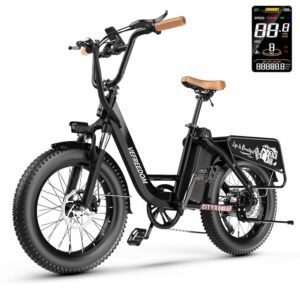 1500W Peak Electric Bike for Adults, 48V 20Ah Removable Battery Max Range 70Miles & 30MPH Electric Bicycle, 20''×4.0" Fat Tire Ebike,Fast Cargo Ebikes,Commute Mountain E-Bike UL...