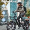 2 Seater Electric Bike for Adults,1500/1000W 30MPH 30-70Miles 48V 15AH Removable Battery Ebike 20" x 4.0 Fat Tire Beach Mountain Commuting Electric Bicycles W/Fork Suspension...