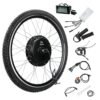 48V/36V Electric Bicycle Conversion Kit LCD Meter(SW900) 26"/24" E-Bike Waterproof Brushless Gearless Front Hub Motor Wheel Direct Drive Dual Mode Controller 1200W/1000W/750W