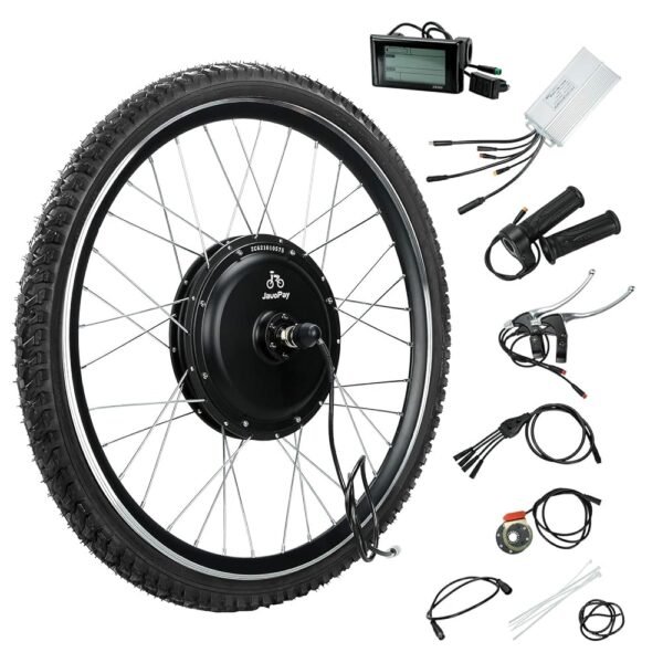 48V/36V Electric Bicycle Conversion Kit LCD Meter(SW900) 26"/24" E-Bike Waterproof Brushless Gearless Front Hub Motor Wheel Direct Drive Dual Mode Controller 1200W/1000W/750W