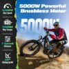 5000W Dual Motor Electric Bike for Adults 52MPH with 60V 32AH Battery, 26x4 Fat Tire All Terrain Ebikes, Full Suspension E Bike, SHM 7-Speed Gear Electric Bicycle 63v-2