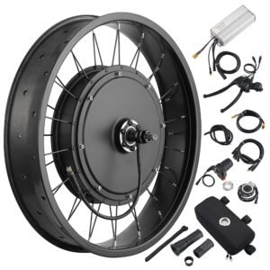 AW 20"x4"/26"x4" Fat Tire 48V Ebike Electric Front/Rear Wheel Bicycle Kit Electric Bike Conversion Kit with/Without LCD Display 1000W Hub Motor Kit Dual Mode Controller