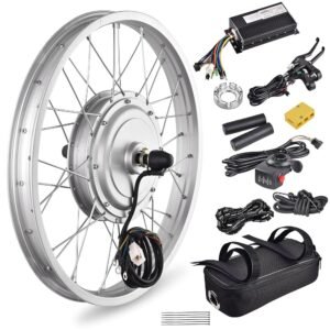 AW Electric Bicycle Front/Rear Wheel 20"/24" E-Bike Conversion Kit 36V 750W Ebike Wheel Kit Thumb Throttle Hub Bicycle Conversion Motor Kit