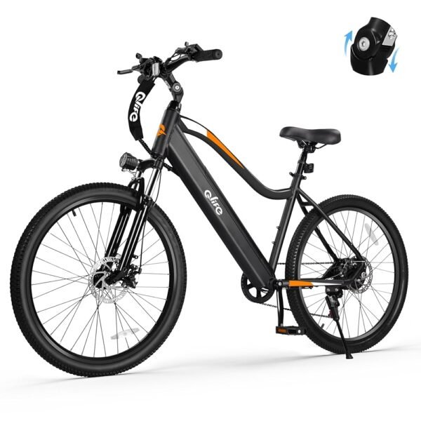 Cityone Electric Bike for Adults 26" Ebike with 2.1" Tire,Built-in Removable Battery, Peak 750W Motor Ebikes with 7 Speed Carbon Steel Mountain Electric Bicycle
