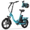 Cityrun Folding Ebike, 16" Electric Bike for Adults with Speed 20MPH Peak 500W Motor, Max Range 30 Miles, 36V 280.8Wh UL2849 Certified Removable Battery, Gift for Adults &...
