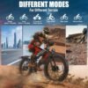 Dual:5000W, 2350W Electric Bike Adults 40/30 MPH with 52V 28/23AH Battery, 26 inch Fat Tire Mountain E Bike, Full Suspension Folding Ebike, Shim 7-Speed Gear