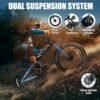Dual:5000W, 2350W Electric Bike Adults 40/30 MPH with 52V 28/23AH Battery, 26 inch Fat Tire Mountain E Bike, Full Suspension Folding Ebike, Shim 7-Speed Gear