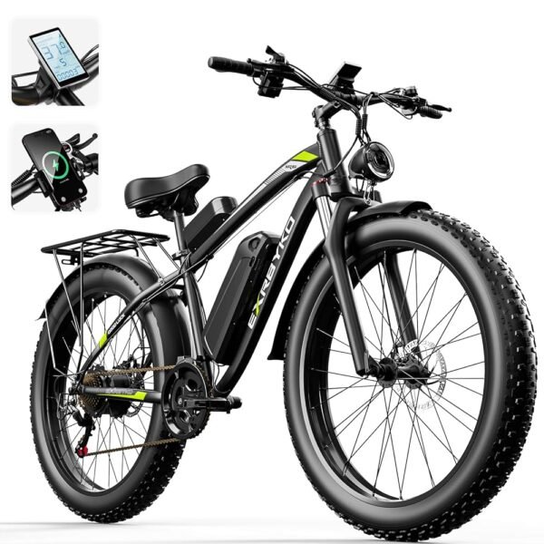 E Bikes for Adults Electric, Peak 1500W/2000W 37MPH Fat Tire Electric Bike for Adults, 48V 17.5AH 840WH Battery, 80 Miles Ebike with 21-Speed Gear ON/Off Road Electric Bicycle...