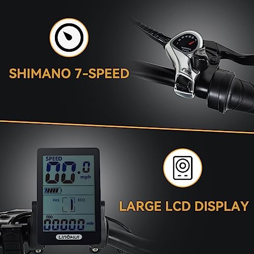 EBKAROCY Electric Bike for Adults 20" Fat Tire, 750W Motor 48V 15AH Battery, 30MPH Speed for Folding Electric Bike, Ebike with Shimano 7 Speed, Adult Electric Bicycles for...