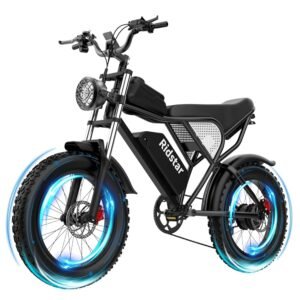 Electric Bike for Adults, 1000/2000W, 25/30/37MPH,48V-52V, 20AH,40AH Battery, Max 50-180 Miles Electric Motorcycle, 20" Fat Tire Dirt Bike, Shamano 7-Speed E-Bike