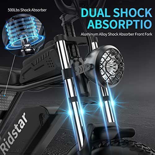Electric Bike for Adults, 1000/2000W, 25/30/37MPH,48V-52V, 20AH,40AH Battery, Max 50-180 Miles Electric Motorcycle, 20" Fat Tire Dirt Bike, Shamano 7-Speed E-Bike