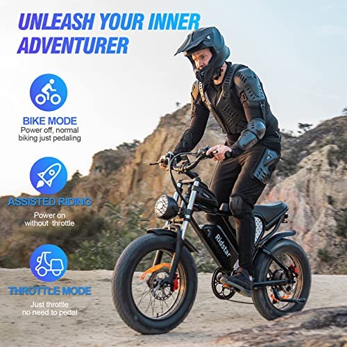Electric Bike for Adults, 1000/2000W, 25/30/37MPH,48V-52V, 20AH,40AH Battery, Max 50-180 Miles Electric Motorcycle, 20" Fat Tire Dirt Bike, Shamano 7-Speed E-Bike