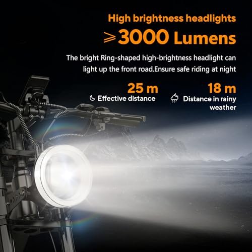 Electric Bike for Adults, 20 inch Fat Tire Ebike with Peak 1500W Motor 48V13Ah/15Ah/25Ah Battery Up to 32/38MPH 62/68Miles, 7 Speed Dirt Electric Motorcycle Bicycle