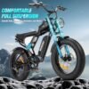 Electric Bike for Adults Q20, 2000/1500W, 37/30MPH,52V 40AH,48V/20AH E-Bike,30-180 Miles Electric Motorcycle, 20" Fat Tire Dirt Bike, UL2849 All Terrain for Mountains, Snow,...