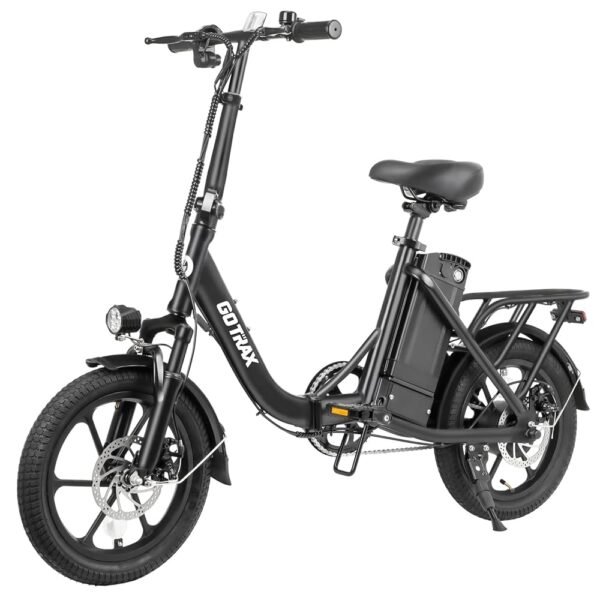 Gotrax NEPHELE 16" Electric Bike, Max 28Miles Range(Pedal-Assist) & Speed 15.5Mph Power by 350W Motor, Folding E-Bike with Removable Battery, Front Suspension and Commuter...