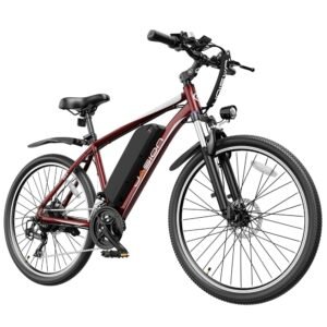 Jasion EBX Electric Bike for Adults, 26" Electric Mountain Bike with 850W Peak Brushless Motor, Max 55Miles 25MPH Electric Bicycles, 450Wh Removable Battery, Ebike for Adults...