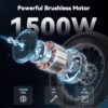Jasion RetroVolt Electric Bike for Adults,【1500W Peak Motor & 30MPH & 70Miles】 Electric Dirt Bike,Dual Suspension Ebikes for Adults, 20" Fat Tire Ebike with 48V 13Ah Battery...