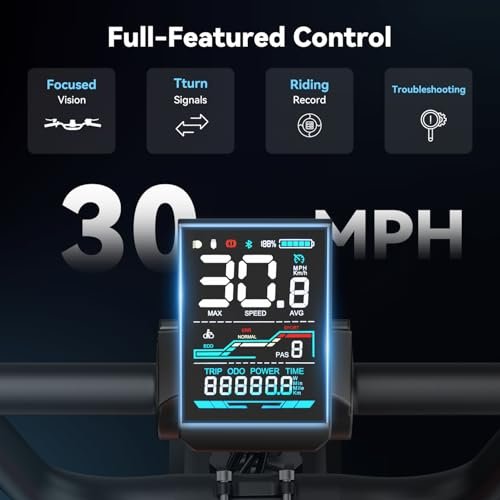 Jasion RetroVolt Electric Bike for Adults,【1500W Peak Motor & 30MPH & 70Miles】 Electric Dirt Bike,Dual Suspension Ebikes for Adults, 20" Fat Tire Ebike with 48V 13Ah Battery...