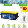 LOSSIGY 48V 100AH Golf Cart LiFePO4 Battery with 48 Volt 10A Lithium Charger, Prefect for RV Solar System, Built in 200A Bluetooth BMS, Peak Current 1000A(3-5s), 10 Yrs Lifespan