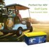 LOSSIGY 48V 100AH Golf Cart LiFePO4 Battery with 48 Volt 10A Lithium Charger, Prefect for RV Solar System, Built in 200A Bluetooth BMS, Peak Current 1000A(3-5s), 10 Yrs Lifespan