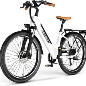 𝟏𝟎𝟎𝟎𝐖 Peak Electric Bike for Adults,up 𝟖𝟎 Miles Removable Battery Ebike, 26" UL Certified Electric Mountain E Bike with 7-Speed,Adult Electric Bicycles for Commute Beach Snow