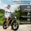 V8 Electric Bike Adults, Fat Tire E Bike with 750W Brushless Motor 48V 15Ah Removable Larger Battery, 20" x 4.0 Electric Mountain Bike, 31MPH Max Speed, Shi-mano 7 Speed Adult...