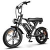 V9-G60 Peak 1500W Ebike, 48V 20Ah(960WH) Removable Battery, 72Miles &32MPH,20" Fat Tire Dirt Bike,7 Speed Gears,Dual Shock Absorber, Adults Electric Bike for Mountains, Snow,...