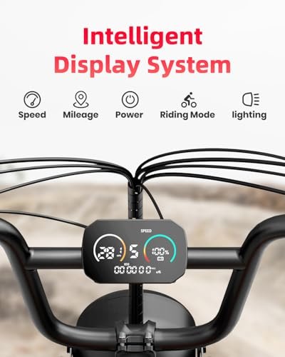 V9-G60 Peak 1500W Ebike, 48V 20Ah(960WH) Removable Battery, 72Miles &32MPH,20" Fat Tire Dirt Bike,7 Speed Gears,Dual Shock Absorber, Adults Electric Bike for Mountains, Snow,...