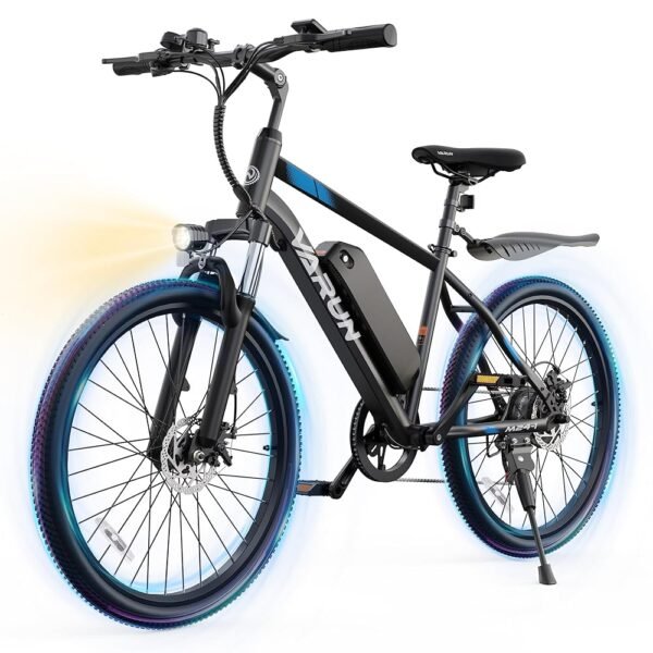 VARUN Electric Bike - Ebikes for Adults 350W 20MPH Commuter Ebike with 36V Removable Battery, 24'' Electric Mountain Bike with Front Fork Suspension and Dual Disc Brakes