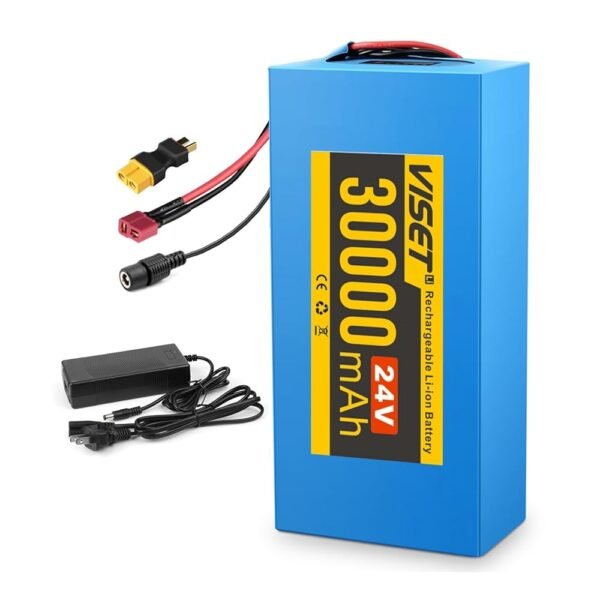VISET 48V/36V/24V Ebike Battery 10AH 14AH 20AH 30AH Electric Battery Lithium with BMS, Compatible with E-Bikes, Scooters, ATVs, Motorcycles and More, for 100-1000W Motor