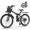 Vivi Electric Bike for Adults 750W Peak Folding Electric Mountain Bike 26'' Commuter Ebike 22MPH Adult Electric Bicycles with Removable Battery, LCD Display, Dual Shock...