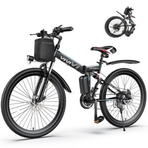 Vivi Electric Bike for Adults 750W Peak Folding Electric Mountain Bike 26'' Commuter Ebike 22MPH Adult Electric Bicycles with Removable Battery, LCD Display, Dual Shock...