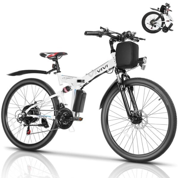 Vivi M026TGB Electric Bike 26" Electric Bike for Adults, Peak 750W Folding Electric Mountain Bike, 48V Removable Lithium Battery, 21 Speed, Top 22 Mph, Up to 50 Miles, Dual... Vivi M026TGB Electric Bike 26" Electric Bike for Adults, Peak 750W Folding Electric Mountain Bike, 48V Removable Lithium Battery, 21 Speed, Top 22 Mph, Up to 50 Miles, Dual...